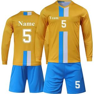 Men's Blue Yellow Gradient Soccer Jersey Short Sleeve Moisture Wicking Athletic Fit Summer Sublimated Uniform 100% Polyester - Product Image 6