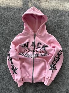 Sweat à capuche pull-over pour homme, personnalisé, imprimé en relief, style survêtement, hiver, 100% coton, doublure polaire, anti-rétrécissement, coupe ample - Product Image 2