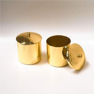 Frascos de Metal Estilo Meenakari Tradicional para Frutas, Recipientes Herméticos para Almacenamiento en la Cocina con Tapa de Cristal, Organizador Decorativo de Grado Alimenticio - Product Image 5