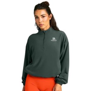 Dark Green <b>Women's</b> Polyester Windbreaker <b>Jacket</b> Custom Logo Letter Print Full Zip High Neck <b>Lightweight</b> Outdoor Streetwear OEM - Product Image 1