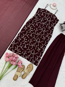 Robe longue élégante pour femmes, style indien pakistanais, brodée de fleurs, avec dupatta, en polyester, pour mariage - Product Image 3