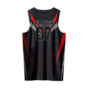 Jersey Personalizado Sublimado con Transferencia de Calor, 100% Poliéster, Transpirable, de Malla, que Absorbe la Humedad, sin Mangas, Reversible - Product Image 2