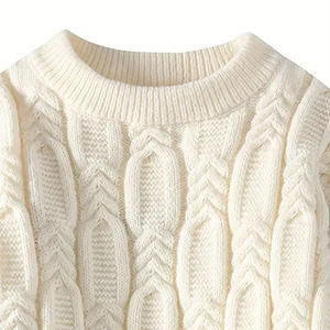 Suéter de Punto Liso con Cuello Redondo para Hombre, 100% Algodón, Invierno, OEM, Personalizado, Fabricante de Suéteres para Hombre - Product Image 3