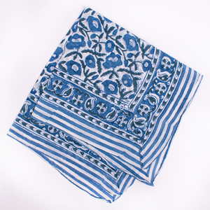 Natural Dye Block Print Cotton Bandana Square Scarf Multifunctional Casual Wear Spring Summer Style Unisex Pet Dog Bandana - Product Image 6
