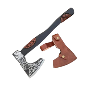 Hache Viking OEM faite à la main en acier à haute teneur en carbone, design personnalisé, hache de combat Viking barbue, manche en bois de frêne, 100 % haute qualité - Product Image 5