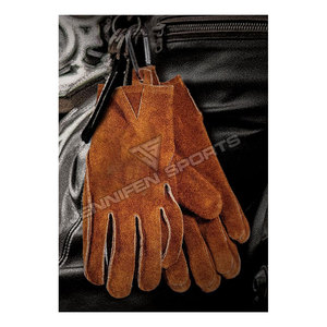 Gants de moto respirants en cuir suédé de vachette pour hommes, vente chaude en usine - Product Image 4