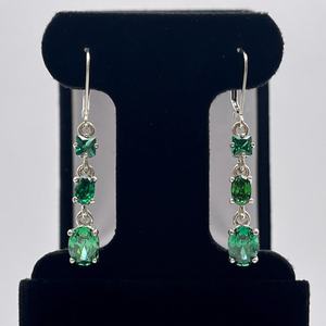 Multi Cut <b>Emerald</b> Earrings Marquise Cut Gold Plated Valentines Trending Jewelry Gift May Birthstone for Women Elegant - Product Image 6