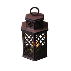 Lanterne à bougie décorative vintage en bois classique, porte-bougie à thé, lampe suspendue marron pour usage intérieur, extérieur, maison, jardin - Product Image 1