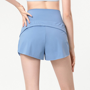 Shorts de yoga pour femmes, taille haute, confortables, extensibles, pour la course à pied, respirants, en tissu doux, vêtements de fitness pour les journées actives - Product Image 4