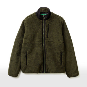 Mens Solid <b>Padded</b> Fleece Jacket ODM Service Recycled Polyester Insulation Warm Zip-Up Outerwear Pockets Urban Outdoor Use - Product Image 5