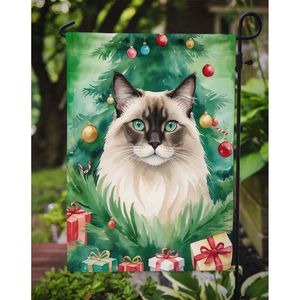 ธงประดับสวนรูปแมวแนวคริสต์มาสธงกล่องจดหมายหลากสีสำหรับชานบ้านงานศิลปะและเตียงในสวน - Product Image 3