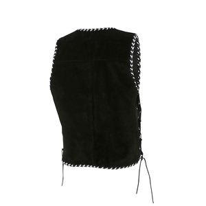 Zapatos de Hombre Hechos a Medida 2026, de Cuero Negro con Detalles Trenzados Blancos, Cierre de Hebilla Metálica, Cuero de Alta Calidad, Tallas Grandes, Transpirables - Product Image 2