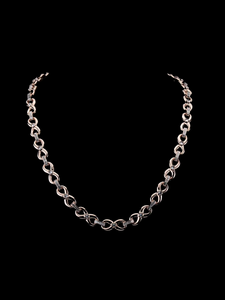 Collar de Cadena con Eslabones de Diamantes Chapado en Oro Rosa, Corte Baguette, Engaste en Canal, Geométrico, Lujoso, Unisex, para Uso Diario, en Venta - Product Image 2