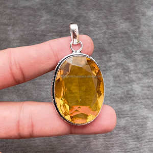 Colgante de Plata de Ley 925, colgante de piedras preciosas de alta calidad, colgante Vintage, joyería hecha a mano, regalo de aniversario para ella - Product Image 3