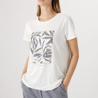 T-shirt court rouge pour femme, manches courtes, col rond, tricoté, imprimé, couleur unie, style décontracté streetwear, printemps-été, 100 % coton