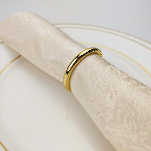 Ensemble d'anneaux de serviette en métal modernes, décoration de table élégante pour les mariages, les événements, les restaurants haut de gamme et la décoration de la maison - Product Image 5