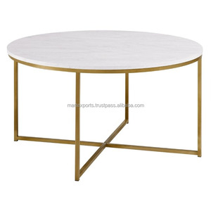 Mesa de centro de Metal de acero inoxidable personalizada de alto grado de lujo moderno precio de fábrica venta para el hogar muebles de sala de estar - Product Image 1