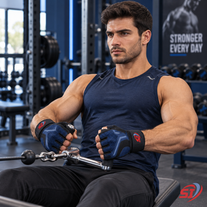 <b>Men</b>’s Breathable Weightlifting Gloves Custom Grip Palm Workout Gloves Supplier - Product Image 2