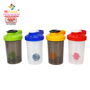 ME-Swastik Plastic Shaker <b>Bottles</b> 4 Pack Reusable Washable Mixing Ball Modern Design for Travel Outdoor Camping 600ml Capacity - Product Image 1