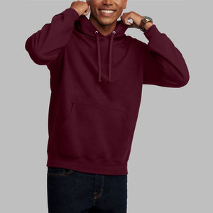 Nuevas Sudaderas con Capucha Deportivas para Hombre, de Forro Polar Dri-Power, 100% Algodón, Gruesas, Térmicas, Resistentes al Viento, Color Granate, con Logotipo Digital Personalizado - Product Image 1