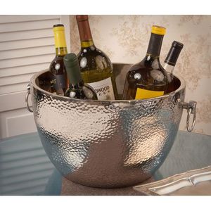 Cubo de hielo decorativo de lujo moderno para bar, recipiente grande para enfriar bebidas, contenedor premium para bebidas con acabado martillado. - Product Image 5