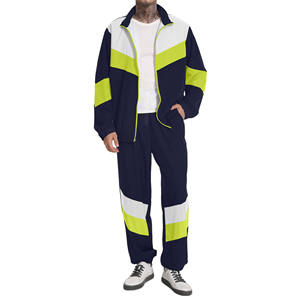 Conjunto de Sudadera con Capucha y Pantalones de Chándal Personalizados 100% Algodón Terry, con Cremallera, Bordado, Bloques de Color, Transpirable, Estilo Urbano, Unisex, Invierno - Product Image 4