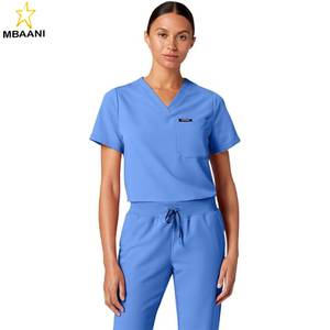 Women's V-Neck 1-Pocket <b>Scrub</b> <b>Top</b> – Soft UltraLAST Fabric, Stretch, Wrinkle & Fade Resistant Medical <b>Scrub</b> <b>Top</b> - Product Image 1