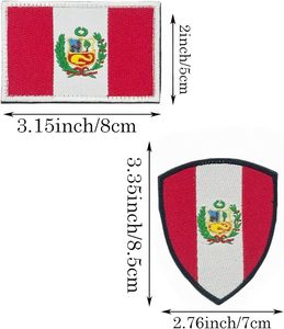 Paquete de 2 Parches Bordados con la Bandera de Perú - Product Image 5