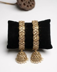 กำไลข้อมือทองโบราณเคลือบโลหะผสมสังกะสีสไตล์ชาติพันธุ์ งานฝีมือสำหรับเจ้าสาว ลาตกัน ชูรี เครื่องประดับงานแต่งงานขายส่ง สไตล์วินเทจ - Product Image 2