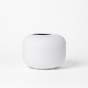OEM White Fiberglass Smooth Oval Pebble Garden Planter Decorative <b>Outdoor</b> Indoor Flower Pot 4 Sizes - Product Image 1
