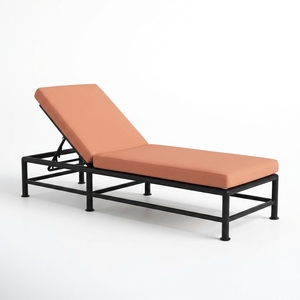 Tumbona Moderna de Metal con Estructura con Recubrimiento en Polvo y Cojines Incluidos - Muebles KAG Modelo C1-513 para Uso en Exteriores - Product Image 1