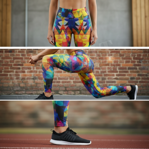 Fabricant de vêtements de fitness Pro Felt, leggings de yoga imprimés sur mesure, extensibles, taille haute, pour la course à pied, séchage rapide, collants de sport - Product Image 4