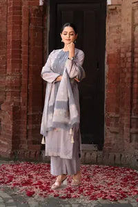 Colección Safaa Maysa: Tela de algodón premium tejida con diseño Chikankari sin coser, con dupatta a juego. Ropa étnica al por mayor. - Product Image 5