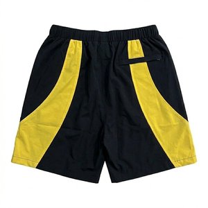 RTS High Demanding Custom Logo Yellow Black Men's Nylon <b>Wind</b> <b>Breaker</b> Sets Suits For Summer Outdoors Men Highstreet Hoodie Shorts - Product Image 5