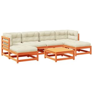 Ensemble de canapés de jardin en crème brun cassé, mobilier d'extérieur contemporain, coussins non imperméables - Product Image 3