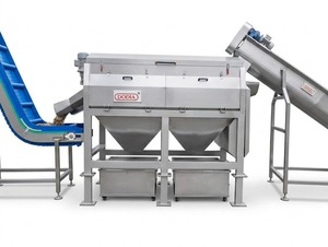 Machine à peler les légumes industrielle automatique à abrasion continue en acier inoxydable, haute capacité, pour l'alimentation - Product Image 1