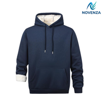Sweat-shirt à capuche en polaire pour homme, en coton doux, pull thermique à capuche pour l'hiver