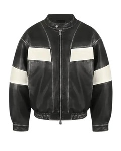 Men's Premium Quality Winter Leather <b>Jacket</b> Top Trending Casual Style with Zipper Closure Front Logo-New Arrival - Product Image 3