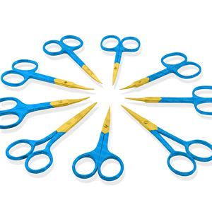 Ciseaux pointus à ressort en acier inoxydable pour la coupe des sourcils Logo personnalisé Marque privée Ciseaux à sourcils droits - Product Image 4