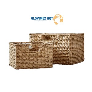 Nuevo Diseño, Juego de 2 Organizadores de Almacenamiento de Jacinto de Agua, Cesto para Ropa, Decoración de Muebles Tejidos Naturales para el Hogar - Product Image 1
