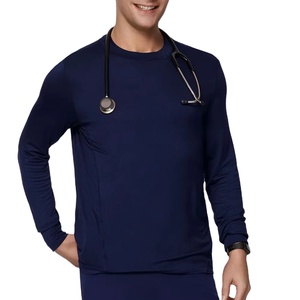 Premium Looking OEM Service Latest Design Medical Under Shirts Light Weight In Stock Medical Scrub Nurse <b>Undershirts</b> For Men - Product Image 1