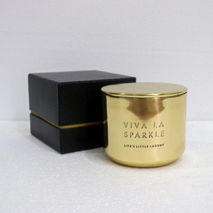 Solid Brass Candle Jar in Glossy Finish with Lid Luxury Brass Candle Jar for gift Party wedding and home Decor Custom Logo jar - Product Image 2