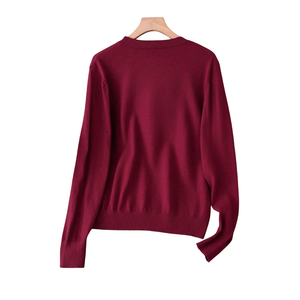Pull en maille classique pour femme, col rond, manches longues, poignets côtelés, doux, décontracté, coupe régulière, chaud, pour le quotidien, tendance - Product Image 2