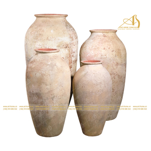 Mini pot de fleur de paysage en céramique sophistiqué Art-home pour plantes finition galvanisée Design moderne AN546H110-Home et utilisation dans le jardin - Product Image 1