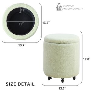 Comodo Poggiapiedi in Velluto con Ruote per Casa e Ufficio - Product Image 3