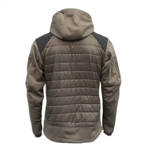 Customized Lightweight Hooded Men's Softshell <b>Jacket</b> Breathable Waterproof Quick Dry <b>Fleece</b> <b>Lined</b> Long Sleeve Winter Streetwear - Product Image 3