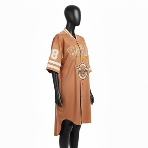 Camiseta de Béisbol para Mujer, Tela Premium con Logotipo Personalizado, Transpirable, de Poliéster, con Botones al Frente - Product Image 4