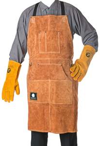 Delantal de Cocina de Cuero Resistente al Fuego y al Calor, Delantales de Trabajo para Adultos con Protección Contra Salpicaduras, Gran Venta - Product Image 6