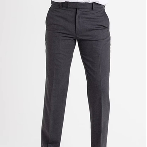 Pantalones de Vestir Formales para Hombre, Corte Recto, Cintura Media, Lona, Transpirables, 100% Algodón, para Oficina, Personalizables - Product Image 1