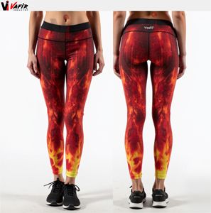 Nuevos pantalones de yoga de cintura alta sin costuras con efecto push-up, sublimados, para gimnasio, deportivos, ajustados, con diseños personalizados, leggings Vafir Fitness. - Product Image 2